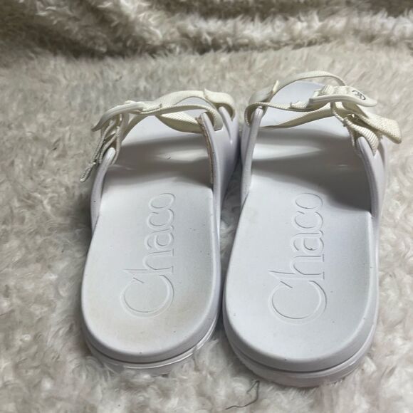Chaco White Chillos Slide Sandals  size 9 - Picture 2 of 10